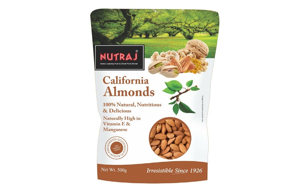 Nutraj California Almonds    Pack  500 grams